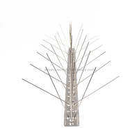 SHSS-87: Resist Bird And Animal 5 Rows Flexible Base Stainless Steel Bird Spikes
