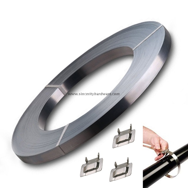3/8" 304 Stainless Steel Banding Strap with Buckle