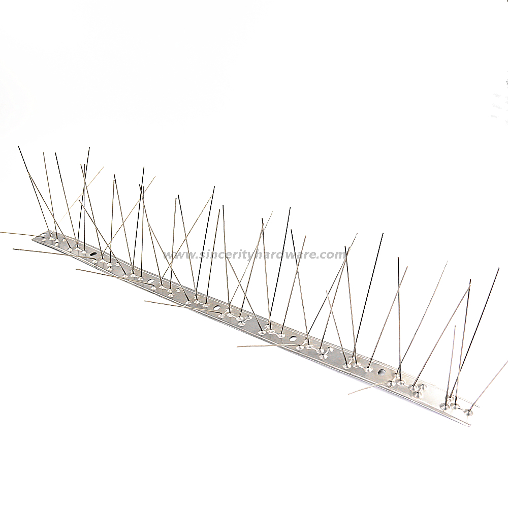 SHSS-87: Resist Bird And Animal 5 Rows Flexible Base Stainless Steel Bird Spikes