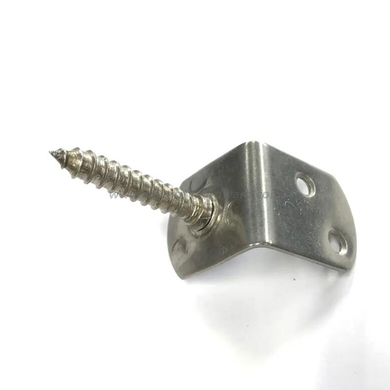 Stainless Steel Furniture Wood Connector L Shape Wood with Screw