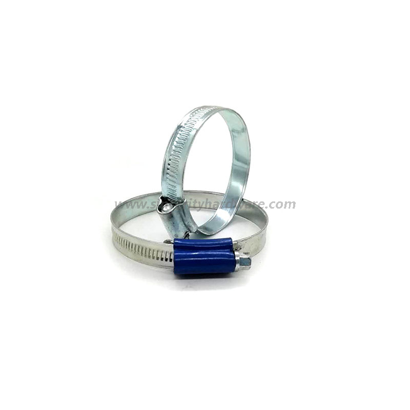 UK Type Galvanized Worm Drive Hose Clamp